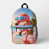 PINK THINKER Flamingo Pink Bedrukte Rugzak (Voorkant)