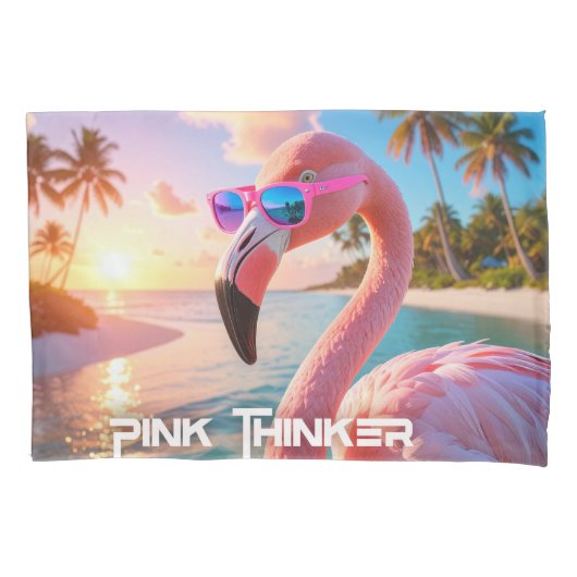 PINK THINKER - Flamingo PINK Kussensloop (Voorkant)