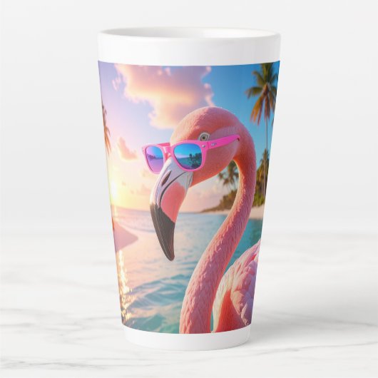 PINK THINKER - Flamingo PINK Latte Mok (Voorkant)