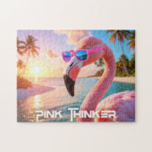 PINK THINKER - Flamingo PINK Legpuzzel (Horizontaal)