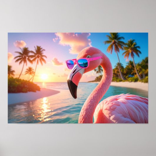 PINK THINKER - Flamingo PINK Poster (Voorkant)