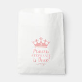 Pink Tiara Crown Personalized Princess Party Bedankzakje (Voorkant)