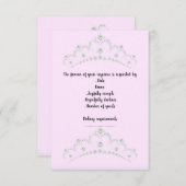 PINK TIARA PRINCESS BIRTHDAY PARTY RSVP (Voorkant / Achterkant)