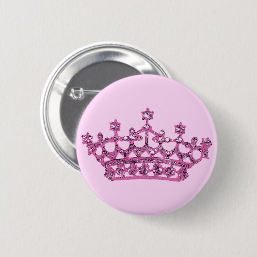 Pink Tiara Ronde Button 5,7 Cm (Voorkant /achterkant)