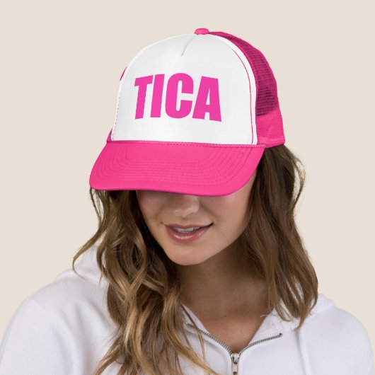 Pink Tica Costa Rica Trucker Hat Trucker Pet (In situ)