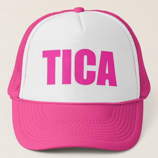 Pink Tica Costa Rica Trucker Hat Trucker Pet (Voorkant)