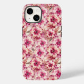 Pink Tie Dye Floral Case-Mate iPhone Case (Achterkant)