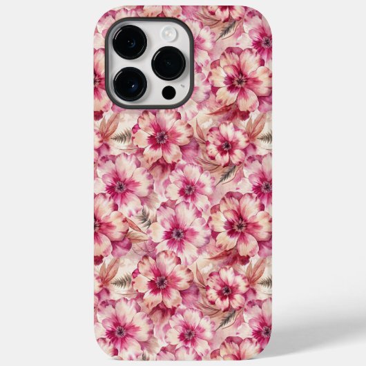 Pink Tie Dye Floral Case-Mate iPhone Case (Achterkant)