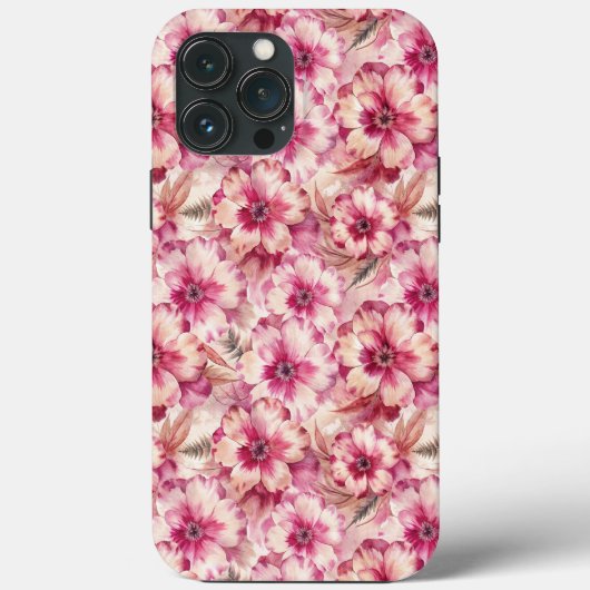 Pink Tie Dye Floral Case-Mate iPhone Case (Achterkant)