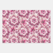 Pink Tie Dye Floral Inpakpapier Vel (Voorkant 2)
