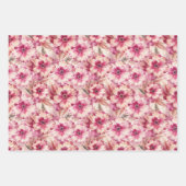 Pink Tie Dye Floral Inpakpapier Vel (Voorkant)