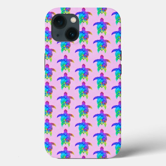 Pink Tie Dye Island Tribal Turtles Case-Mate iPhone Case (Achterkant)