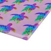 Pink Tie Dye Island Tribal Turtles Snijplank (Hoek)