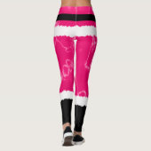 Pink Tie Dye Santa Claus Kostuum Kerstmis Leggings (Achterkant)