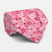 Pink Tie for Tropical Weddings Stropdas (Opgerold)