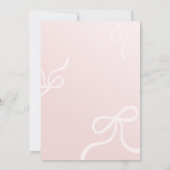 Pink Tied With A Bow Girls 30th Birthday Party Kaart (Achterkant)