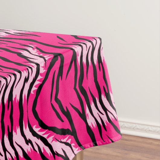 Pink Tiger Animal Skin Pattern Design  Tafelkleed (Voorbeeld)