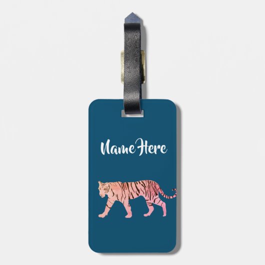 Pink Tiger Custom Bagagelabel (Achterkant verticaal)