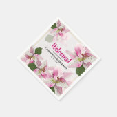 Pink Tiger Lily | Bruiloft Servet (Hoek)