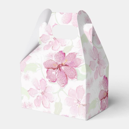 Pink Tiger Lily Clematis gepersonaliseerd Bedankdoosjes (Achterkant)