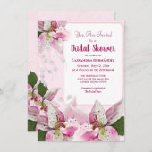 Pink Tiger Lily Pearls Spring Vrijgezellenfeest Kaart (Voorkant / Achterkant)