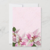 Pink Tiger Lily Pearls Spring Vrijgezellenfeest Kaart (Achterkant)