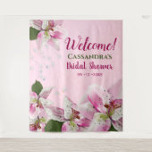 Pink Tiger Lily Pearls Spring Vrijgezellenfeest Ta Wandkleed (Voorkant)