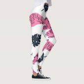 Pink Tiger Tropical: handgetekend. Leggings (Rechts)