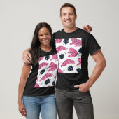 Pink Tiger Tropical: handgetekend. T-shirt (Unisex)