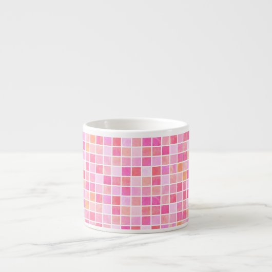 Pink Tiles Espresso Cup Espresso Kop (Voorkant)