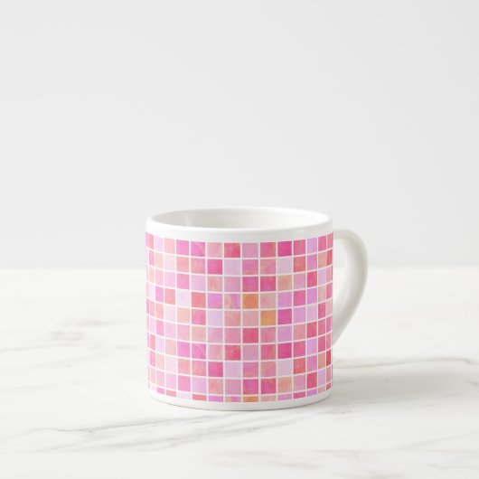 Pink Tiles Espresso Cup Espresso Kop (Voorkant rechts)