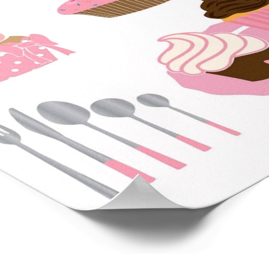 Pink Time for Tea Poster (Hoek)