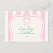 Pink Tini One is onderweg naar Diapper Raffle Informatiekaartje (Voorkant)