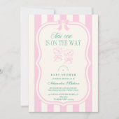 Pink Tini One is onderweg naar het Baby shower Kaart (Voorkant)