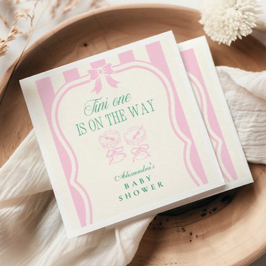 Pink Tini One is onderweg naar het Baby shower Servet