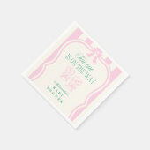 Pink Tini One is onderweg naar het Baby shower Servet (Hoek)