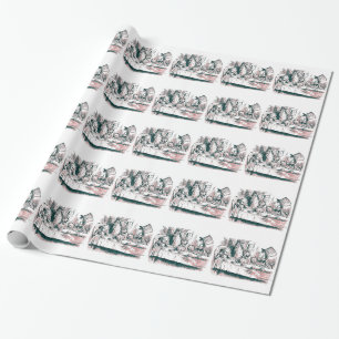 Pink Tint Mad Tea Cadeaupapier