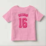 Pink Toddler | Sport Jersey Kinder Shirts<br><div class="desc">Pink Toddler | Sport Jersey Design - Toddler Ruffle T-Shirt</div>