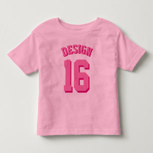 Pink Toddler   Sport Jersey Kinder Shirts