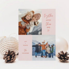 Pink Together More Than Ever 2-Photo Feestdagenkaart