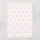 Pink Toile de Jouy Wedding Menu (Achterkant)