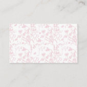 Pink Toile De Joy Chinoiserie Informatiekaartje (Achterkant)