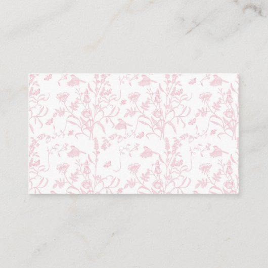 Pink Toile De Joy Chinoiserie Informatiekaartje (Achterkant)