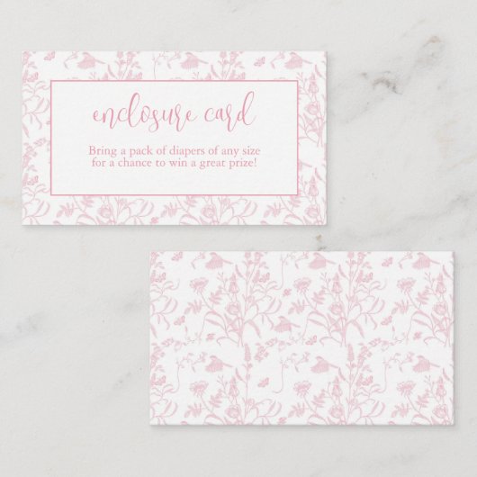 Pink Toile De Joy Chinoiserie Informatiekaartje (Voorkant / Achterkant)