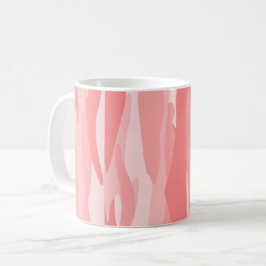 Pink Tone Abstract Camouflage  Koffiemok (Voorkant links)
