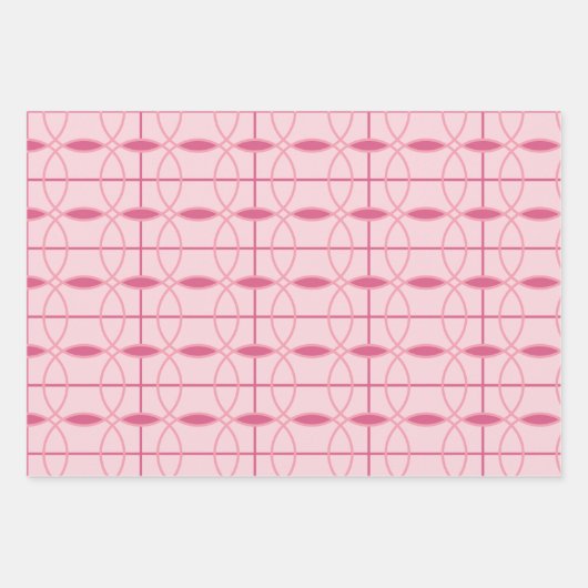 Pink Tone Wrapping Paper in Set van 3 Design (Voorkant 2)