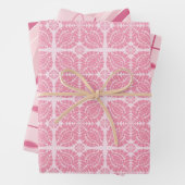 Pink Tone Wrapping Paper in Set van 3 Design (In situ)