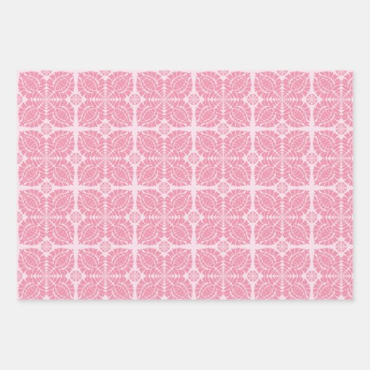 Pink Tone Wrapping Paper in Set van 3 Design (Voorkant)