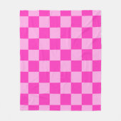 Pink Tones Checkered Square Seamless Pattern Throw Fleece Deken (Voorkant)