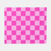 Pink Tones Checkered Square Seamless Pattern Throw Fleece Deken (Voorkant (Horizontaal))